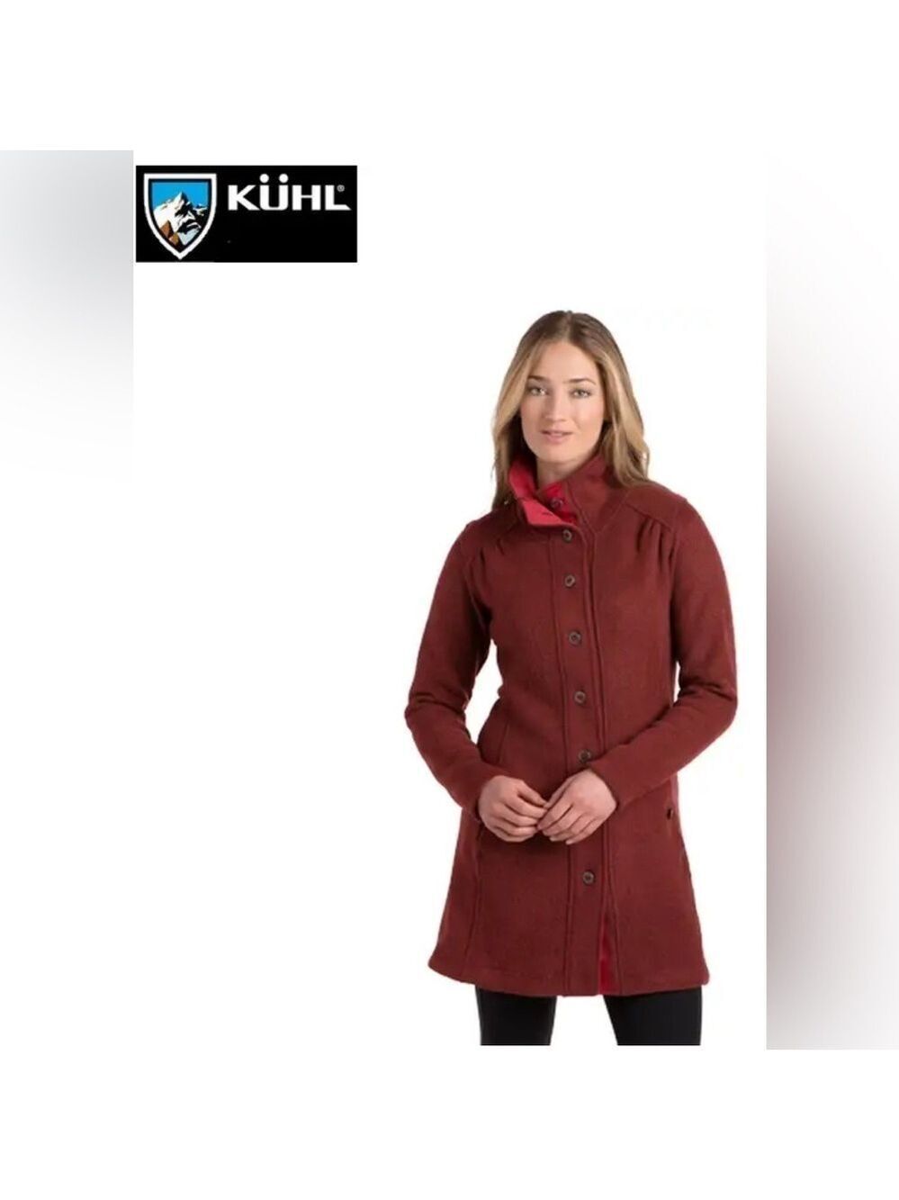 Kuhl Après-ski Eco Friendly ALPACA fleece Trench Style Winter jacket Size S